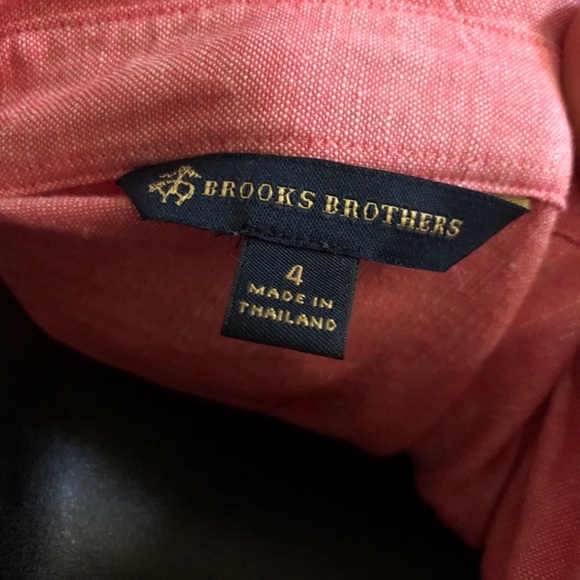 Brook’s Brothers size 4 Linen Button Down Dress in pink - Picture 11 of 12